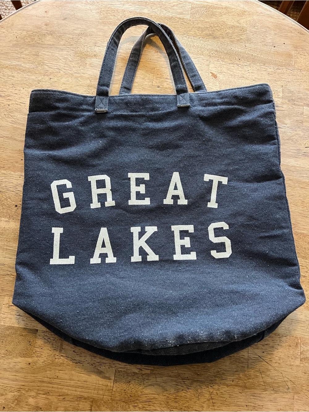 Great Lakes Navy Canvas Laundry Duffle Beach Tote Bag